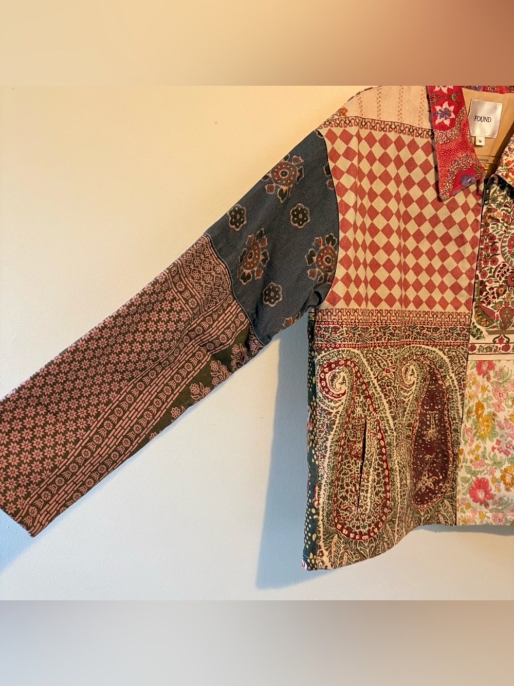 Found tapestry twill jacket in a patchwork print - Picture 8 of 10